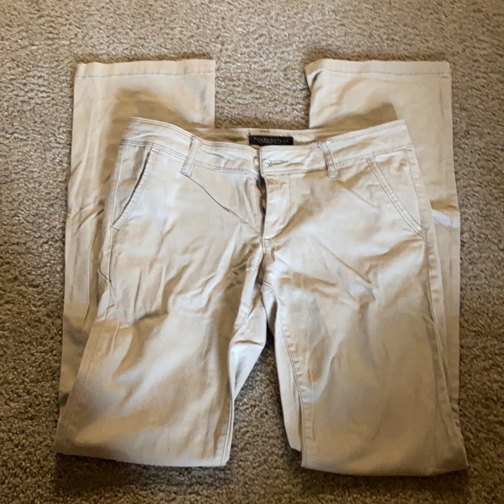Boot cut khaki pants